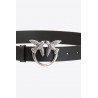 PINKO - LOVE BERRY SIMPLY Belt 3H - Black/Silver