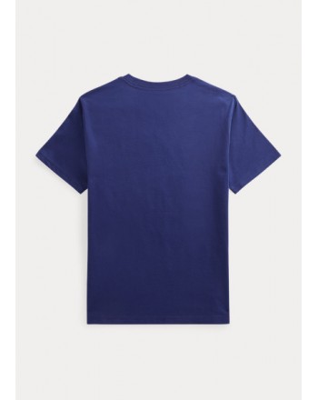 POLO RALPH LAUREN KIDS - T-Shirt girocollo in jersey di cotone - Pacific Royal