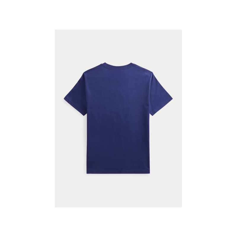POLO RALPH LAUREN KIDS - T-Shirt girocollo in jersey di cotone - Pacific Royal