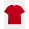 POLO RALPH LAUREN KIDS - T-Shirt girocollo in jersey di cotone - Rosso