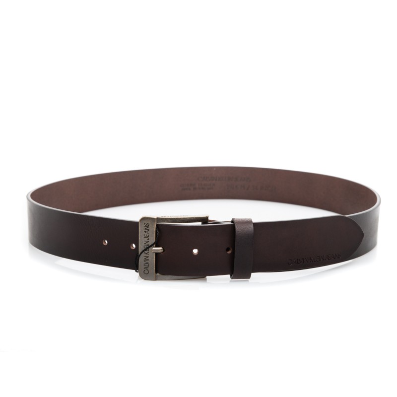 CALVIN KLEIN - Leather Belt - Brown