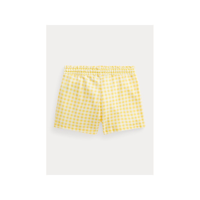 POLO RALPH LAUREN KIDS - Vichy shorts in stretch pique '- Yellow / white