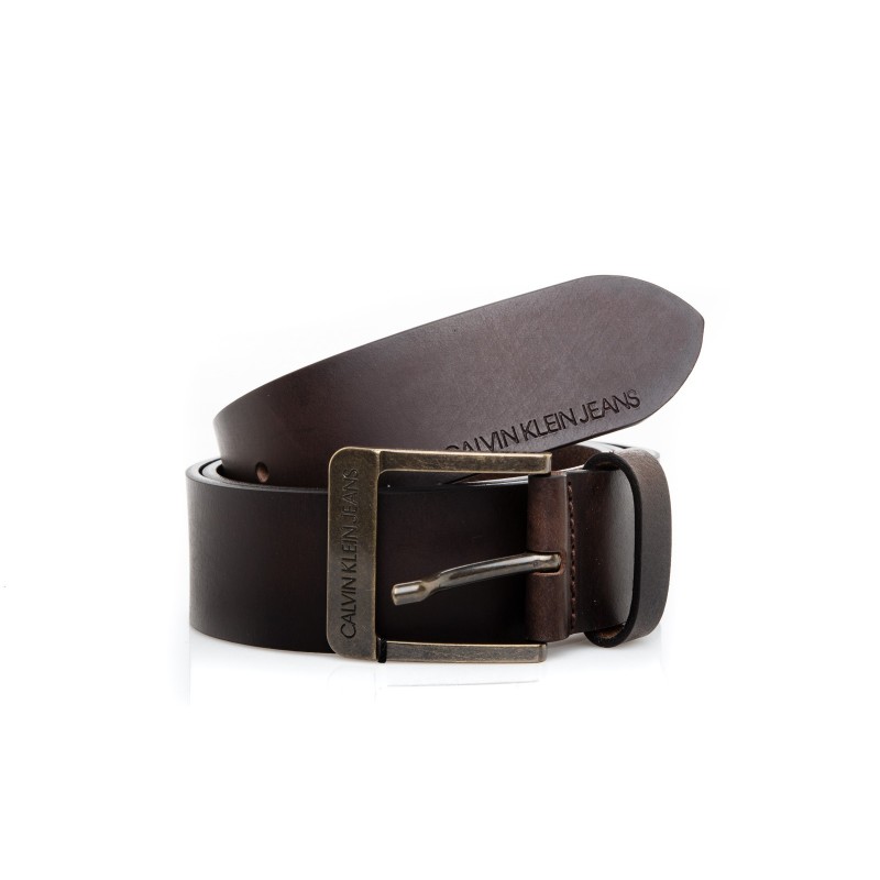 CALVIN KLEIN - Leather Belt - Brown