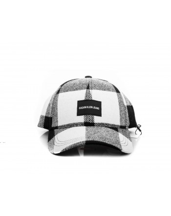 CALVIN KLEIN - Hat with wool visor - Black/BiancWhite