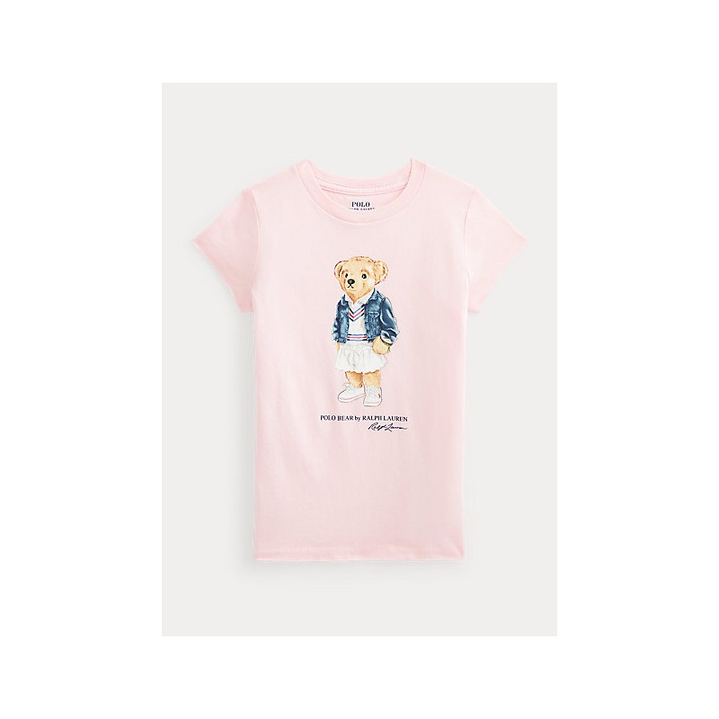 POLO RALPH LAUREN KIDS - T- shirt Polo Bear in jersey - Hint of pink