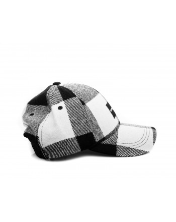 CALVIN KLEIN - Cappello con visiera in lana - Nero/Bianco