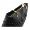 LOVE MOSCHINO - Quilted effect Shopping Bag with Chains - Black