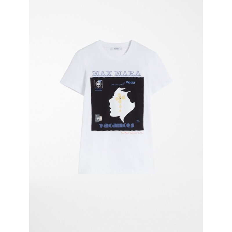 MAX MARA - T-Shirt in Cotone ZEFIR - Bianco