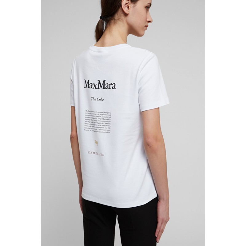 S MAX MARA - T-Shirt in Cotone GIGA - Bianco