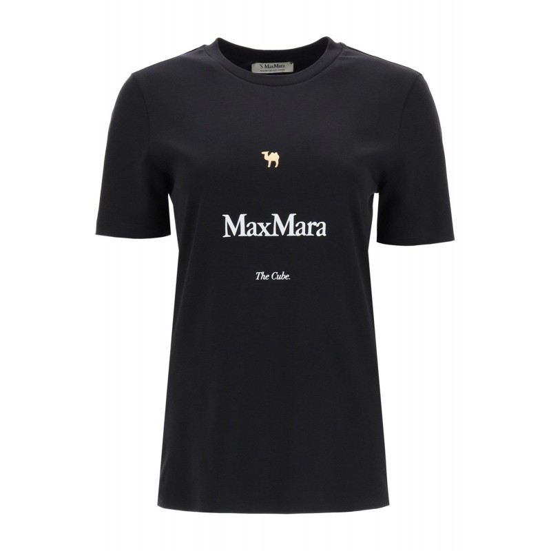 S MAX MARA - T-Shirt in Cotone GIGA - Nero
