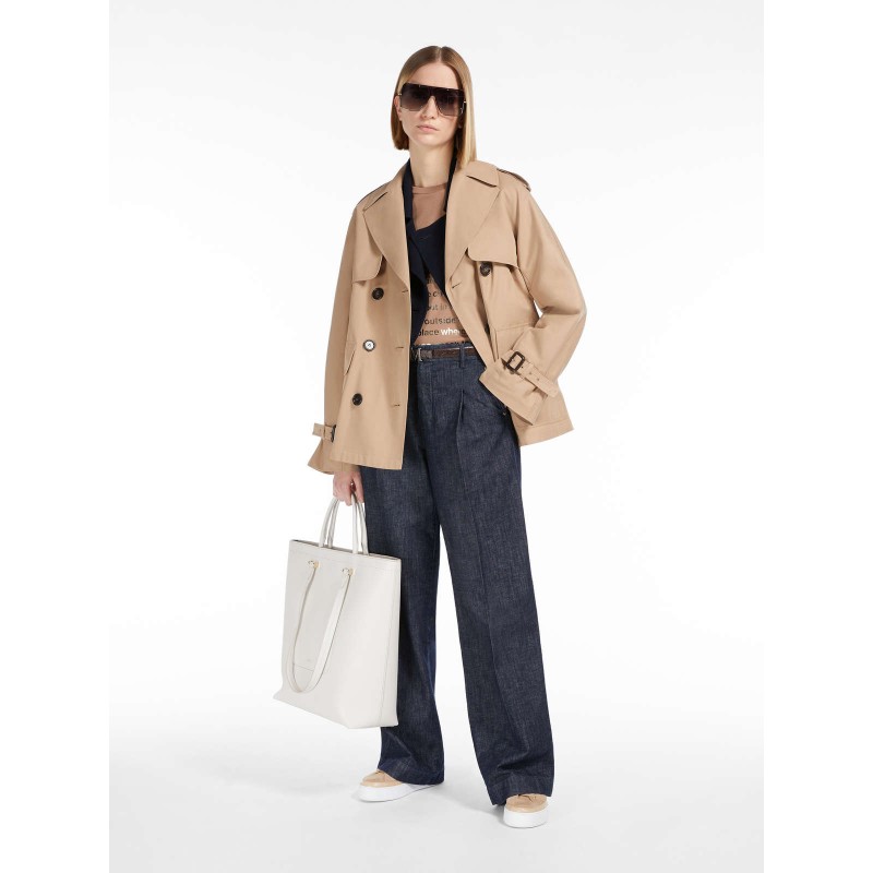 MAX MARA THE CUBE - CTRENCH Short Trenchcoat - Pale Camel