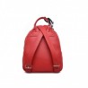 LOVE MOSCHINO - Ecoleather Backpack with Logo front Pocket - Red