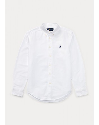 POLO RALPH LAUREN KIDS - camicia pin point - Bianco