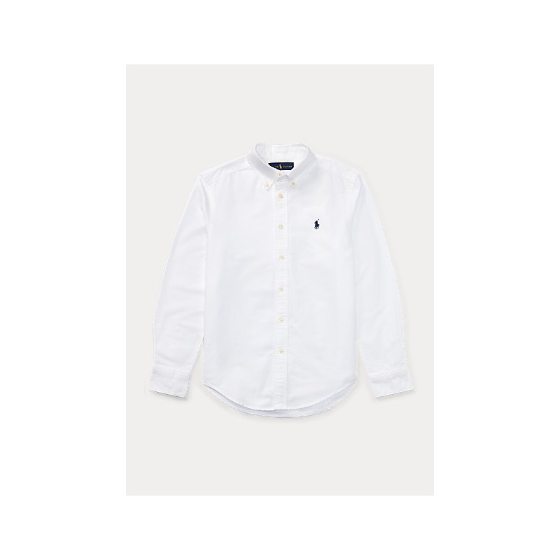POLO RALPH LAUREN KIDS - camicia pin point - Bianco