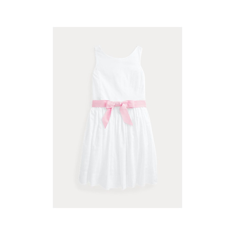 POLO RALPH LAUREN KIDS - cotton  ottoman dress - white
