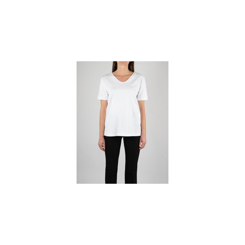 S MAX MARA - T-Shirt in Cotone CESARE - Bianco