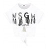 MSGM Baby -  T-shirt con logo - Bianco