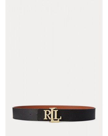 LOREN RALPH LAUREN - Reversible belt - black / leather