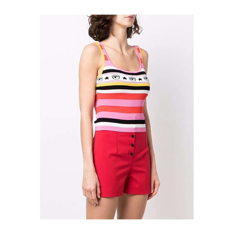 CHIARA FERRAGNI - Striped Knitted Top - Multicolor