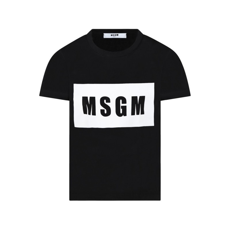 MSGM Baby -  T-shirt con logo - Nero