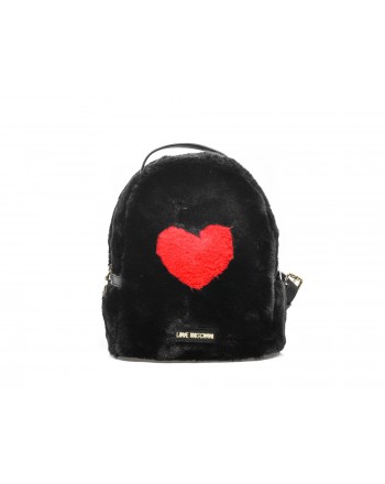 LOVE MOSCHINO - Heart Ecofur Backpack - Back