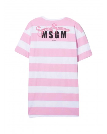 MSGM Baby - Abito t-shirt - Bianco/rosa