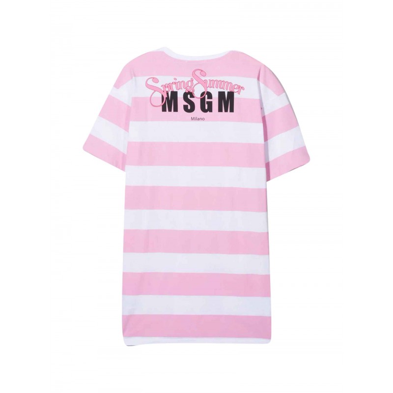 MSGM Baby - T-shirt dress - White/ pink