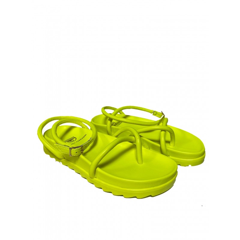 CHIARA FERRAGNI - THONG sandal - Yellow fluo