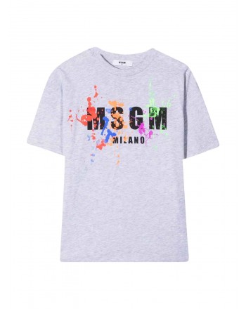 MSGM Baby -  T-shirt con logo - grigio