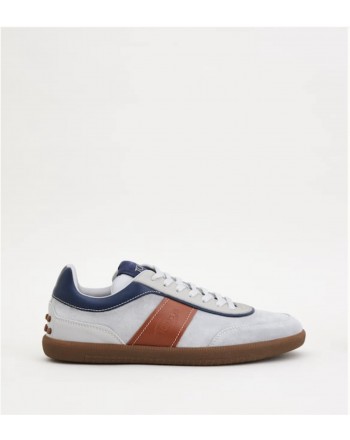 TOD'S Leather sneakers - Burnt / White / Blue