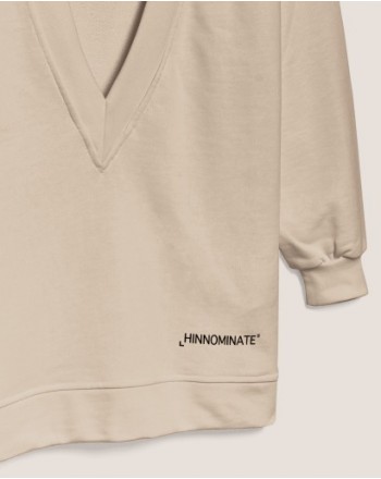 HINNOMINATE - v-neck sweatshirt - hazelnut
