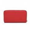 LOVE MOSCHINO - Zip around wallet in faux leather with multicolor patches and Mountain Girl - Red