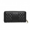 LOVE MOSCHINO - Faux leather wallet with quilted inserts - Black