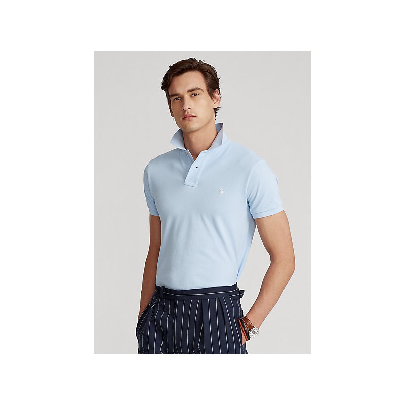 POLO RALPH LAUREN - Slim Fit Pique Polo Shirt - Elite Blue