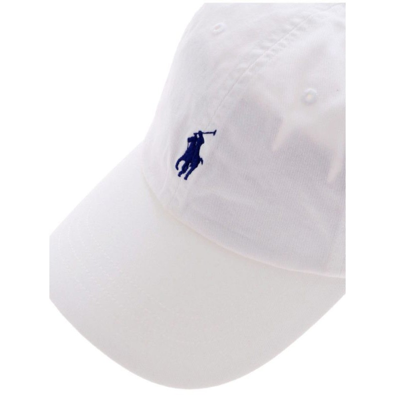 POLO RALPH LAUREN -Logo Baseball Cap - White/MarlinBlue