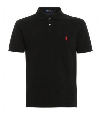 POLO RALPH LAUREN - Custom Slim Fit Polo Shirt - Black