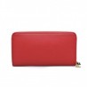 LOVE MOSCHINO - Zip around wallet in faux leather  - Red
