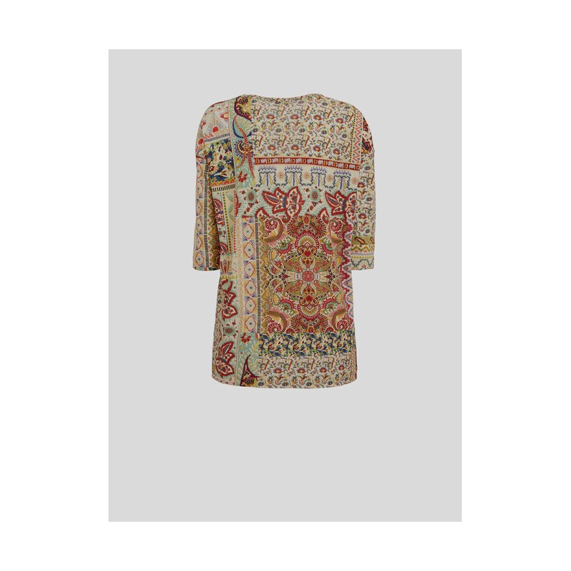 ETRO - T-Shirt in Jersey con Stampa  Patchwork - Fantasia