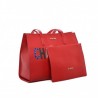 LOVE MOSCHINO - CHARMING Patch Bag - Red