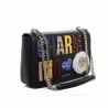 LOVE MOSCHINO - Shoulder bag with CHARMING patch and Montain Girl - Blac