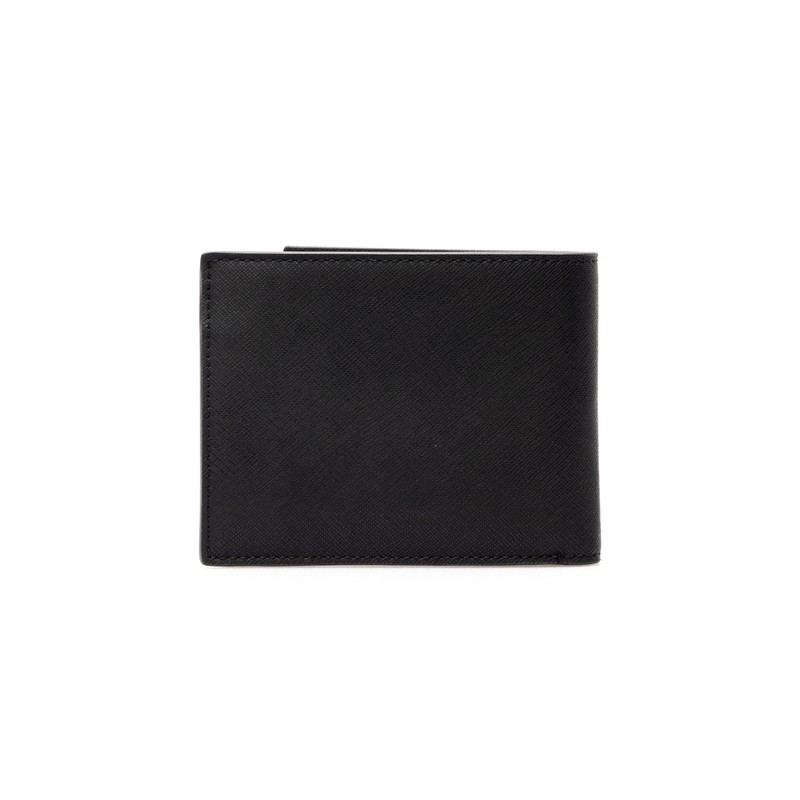 EMPORIO ARMANI - Black Wallet With Brand Name - Y4R168 - Black