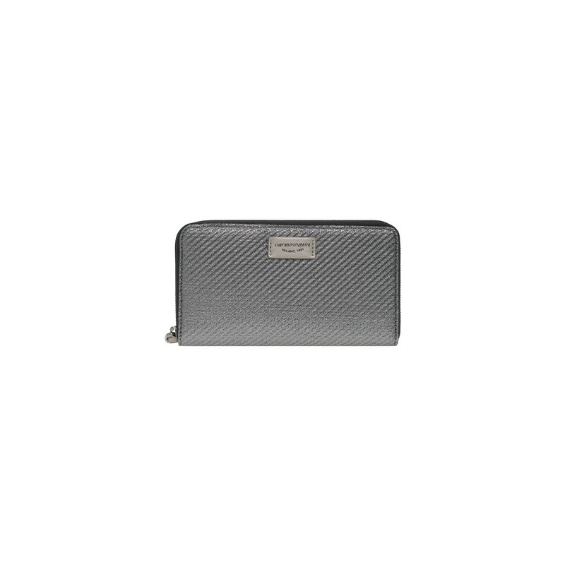 EMPORIO ARMANI - Continental Zipper Wallet - Gunmetal