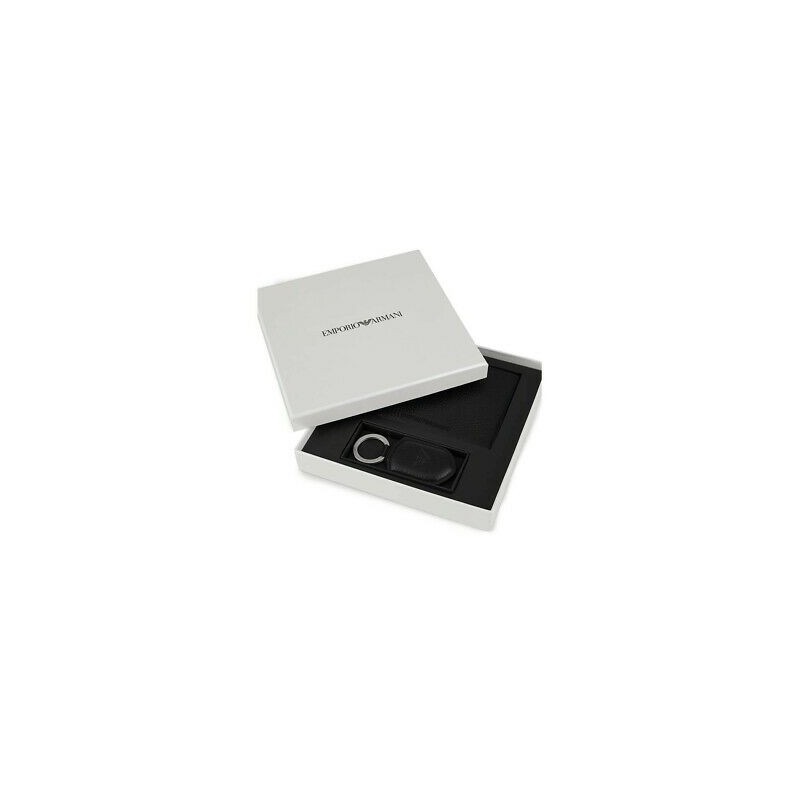 EMPORIO ARMANI -Set Wallet plus key ring Y4R222 - Black