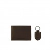 EMPORIO ARMANI -Set Wallet plus key ring Y4R222 - Dark Brown