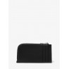 MICHAEL BY MICHAEL KORS - Zip-around credit card holder wallet in leather - Black