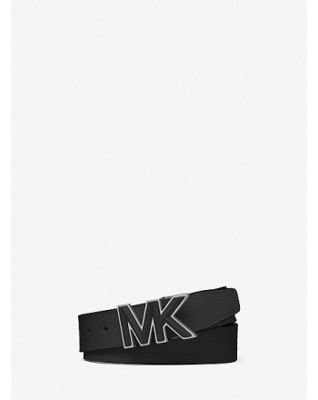 MICHAEL BY MICHAEL KORS - Leather belt with logo buckle - Black