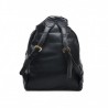 LOVE MOSCHINO -  Faux leather backpack with PEACE patch - Black