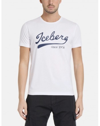 ICEBERG - T-Shirt logo baseball - Bianco