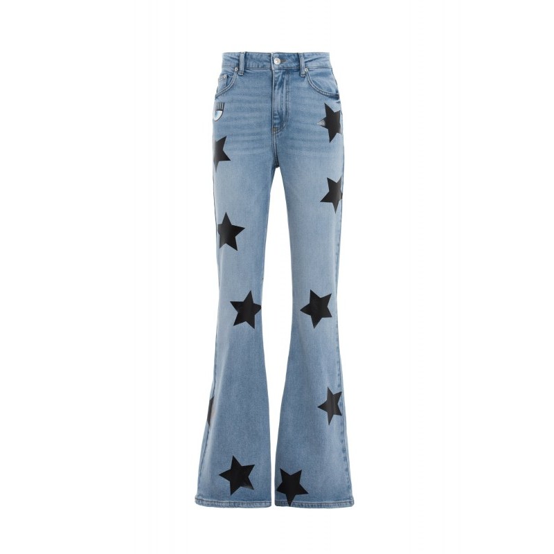 CHIARA FERRAGNI - Eye Star Bell Jeans - Indigo