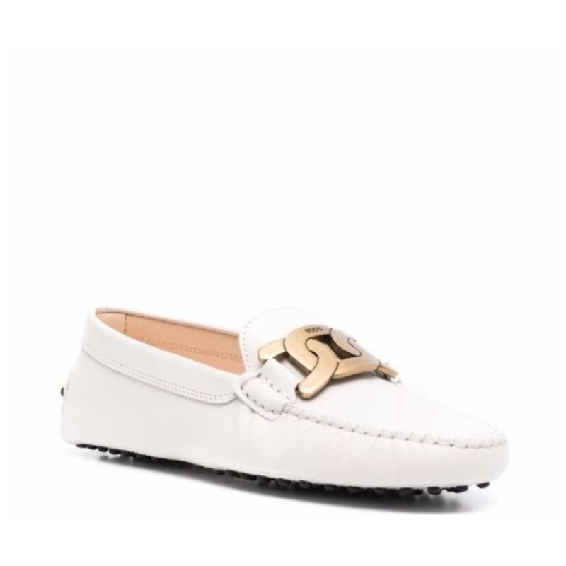 TOD'S - Gums Loafers with Chain - White